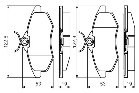 0986495268 Колодки дисковые CITROEN C2,C3 1,1-1,4HDi 02- BOSCH підбір по vin на Brocar