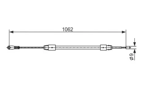 1987482538 Трос ручного тормоза A140-170D 98-задн. прав. BOSCH подбор по vin на Brocar
