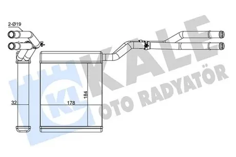 347375 Радиатор отопления Galaxy,Mondeo IV,S-Max 06- KALE OTO RADYATOR подбор по vin на Brocar