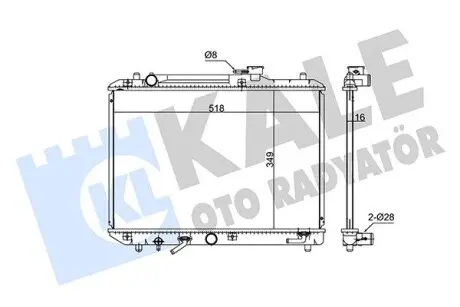 348115 Радіатор охолодження з АКПП Baleno 1.3/1.8 -95 KALE OTO RADYATOR підбір по vin на Brocar