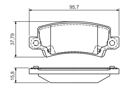 0986495072 Тормозные колодки дисковые Corolla 02- задн. BOSCH підбір по vin на Brocar