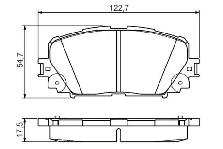 0986495109 Колодки тормозные передн.Yaris 05-,Prius 09- BOSCH підбір по vin на Brocar