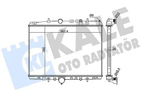 258100 Радиатор охлаждения C5 I,Peugeot 406 1.8/2.0 KALE OTO RADYATOR подбор по vin на Brocar