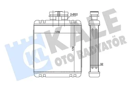 346260 Радиатор отопления Polo,Skoda Fabia,Roomster KALE OTO RADYATOR подбор по vin на Brocar