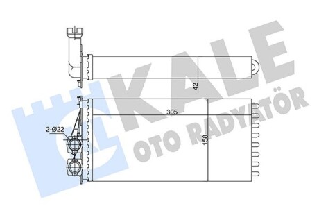 346485 Радиатор отопления DS5,Peugeot 3008/5008 09- KALE OTO RADYATOR підбір по vin на Brocar