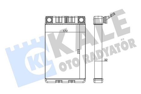 346625 Радиатор отопления C-Class W203,G-Class W463 KALE OTO RADYATOR подбор по vin на Brocar