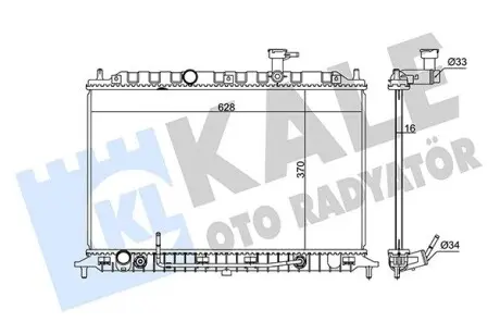 348360 Радиатор охлаждения с АКПП Rio II 1.4/1.6 -5 KALE OTO RADYATOR підбір по vin на Brocar