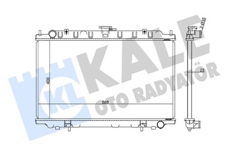 348405 Радіатор охолодження Maxima QX IV 2.0/3.0 -95 KALE OTO RADYATOR підбір по vin на Brocar