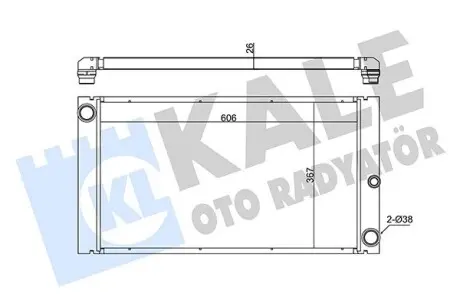 348885 Радіатор охолодження 5 E60,7 E65/66 520d/745d KALE OTO RADYATOR підбір по vin на Brocar