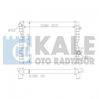 350600 Радіатор охолодження Defender 2.2/2.5Td 98-16 KALE OTO RADYATOR підбір по vin на Brocar