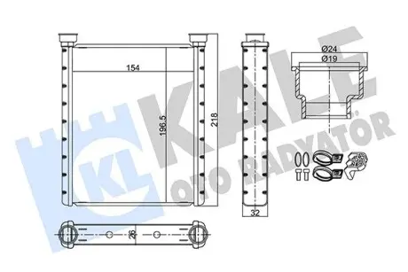 355720 Радіатор опалення W176/246 12-,Infiniti Q30 KALE OTO RADYATOR підбір по vin на Brocar