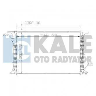 367700 Радіатор охолодження Audi A4/5,Q5 2.7TDI/3.0 KALE OTO RADYATOR підбір по vin на Brocar