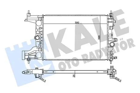 354985 Радиатор охлаждения Astra J 1.3/1.7CDTi 09- KALE OTO RADYATOR підбір по vin на Brocar