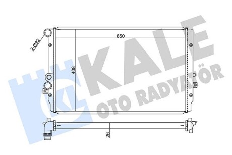 351905 Радіатор охолодження Bora,Golf IV 1.9TDI 00- KALE OTO RADYATOR підбір по vin на Brocar