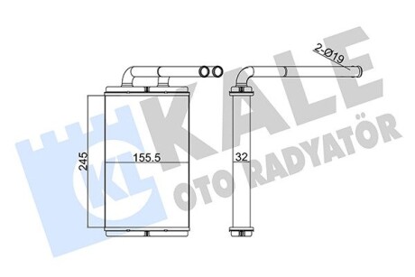 355240 Радіатор опалення Antara,Chevrolet Captiva KALE OTO RADYATOR підбір по vin на Brocar