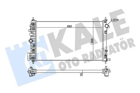 346185 Радиатор охлаждения Insignia 2.0 Turbo 08- KALE OTO RADYATOR подбор по vin на Brocar