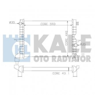 350400 Радиатор охлаждения Discovery II 2.5Td 98- KALE OTO RADYATOR підбір по vin на Brocar