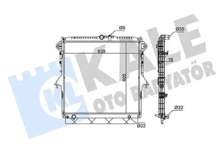 351270 Радиатор охлаждения Ranger 2.2/3.2TDCi 11- KALE OTO RADYATOR подбор по vin на Brocar