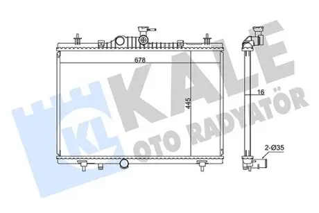 346015 Радіатор охолодження Koleos 2.0dCi/2.5 08- KALE OTO RADYATOR підбір по vin на Brocar