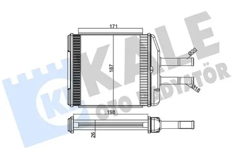 347345 Радіатор опалення Evanda,Chevrolet Epica KALE OTO RADYATOR підбір по vin на Brocar