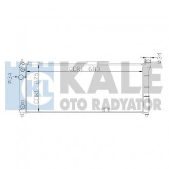 371100 Радіатор охолодження Combo,Corsa B 1.2/1.6 KALE OTO RADYATOR підбір по vin на Brocar