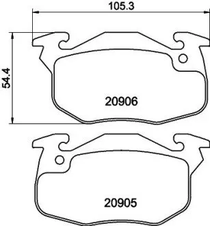 MDB1807 Колодки передні PEUGEOT 106 1.4-1.6 96- MINTEX підбір по vin на Brocar