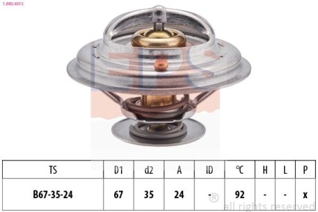 1880401S Термостат Audi A4/A/6,Passat 2.4/2.8 92C EPS підбір по vin на Brocar