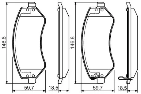 0986495117 Колодки гальмівні дискові BOSCH підбір по vin на Brocar