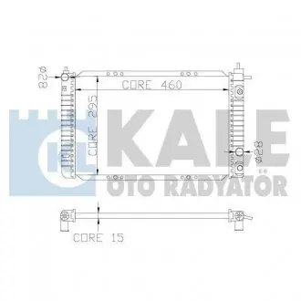 342260 Радиатор охлаждения Matiz 0.8 98- (АКПП) KALE OTO RADYATOR подбор по vin на Brocar