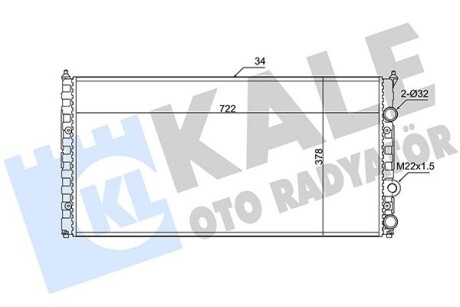 348290 Радіатор охолодження Passat 1.6/2.9 90-97 KALE OTO RADYATOR підбір по vin на Brocar