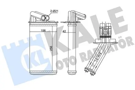 348460 Радиатор отопления Espace IV,Laguna I,II KALE OTO RADYATOR подбор по vin на Brocar