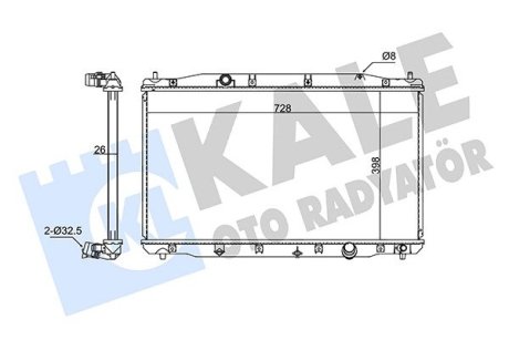 354270 Радиатор охлаждения CR-V III 2.2CTDi 07- KALE OTO RADYATOR підбір по vin на Brocar