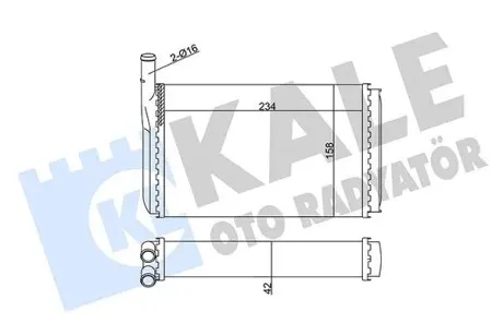 352025 Радіатор опалення Audi 80,Golf I,Passat KALE OTO RADYATOR підбір по vin на Brocar