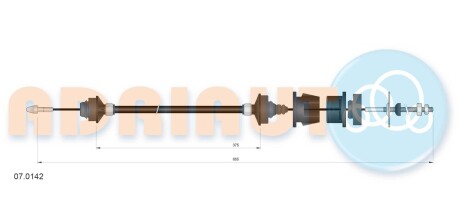 070142 Трос зчеплення ZX 1,6-1,9 91- 657/369mm ADRIAUTO підбір по vin на Brocar