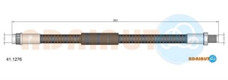 411276 Шланг торм.задн.Opel Movano, Master 98- ADRIAUTO подбор по vin на Brocar