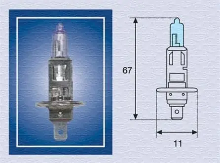 H112BL H1 12V 55W BLUE LIGHT Автолампа (4000k) MAGNETI MARELLI підбір по vin на Brocar