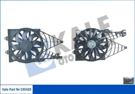 195420 Вентилятор радиатора Linea 1.3/1.6d 07- KALE OTO RADYATOR подбор по vin на Brocar