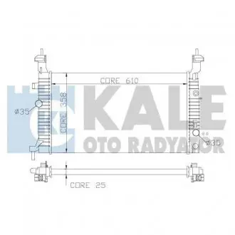 342065 Радиатор охлаждения Meriva A 1.7DTi 03- KALE OTO RADYATOR подбор по vin на Brocar