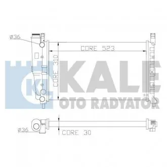 342265 Радіатор охолодження Fiorino 1.4/1.6 94- KALE OTO RADYATOR підбір по vin на Brocar
