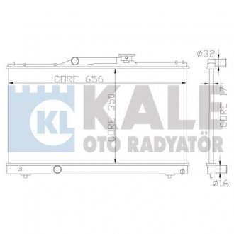 342325 Радиатор охлаждения Corolla 1.3/1.6 92- KALE OTO RADYATOR підбір по vin на Brocar