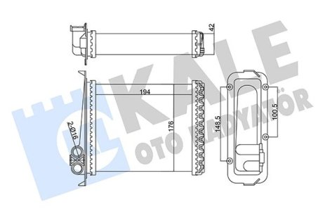 346435 Радиатор отопления 850/C70/S70/V70,XC70 KALE OTO RADYATOR подбор по vin на Brocar