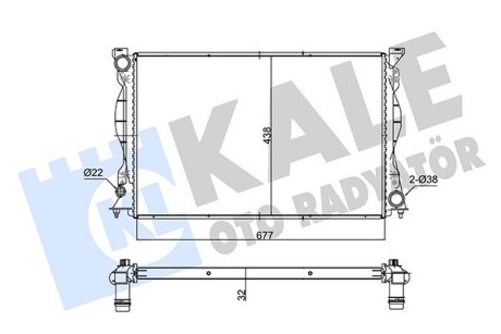 347530 Радиатор охлаждения Audi A6 2.4/3.2 04- KALE OTO RADYATOR підбір по vin на Brocar