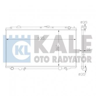 363100 Радиатор охлаждения Primera 1.6/2.0 96- KALE OTO RADYATOR підбір по vin на Brocar