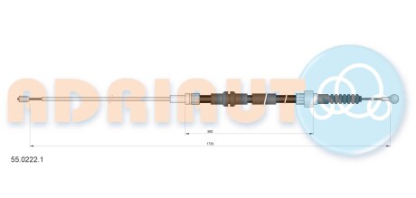 5502221 Трос ручного тормоза задн. CADDY III -8 ADRIAUTO подбор по vin на Brocar
