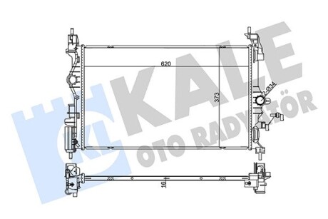 355560 Радіатор охолодження Corsa E 1.2/1.4 14- KALE OTO RADYATOR підбір по vin на Brocar