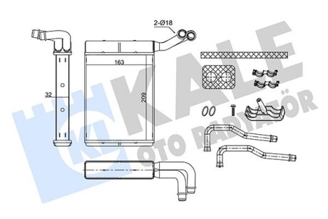 352865 Радиатор отопления C5 II,C6,Peugeot 407 KALE OTO RADYATOR подбор по vin на Brocar