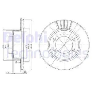 BG3535 Диск тормозной передн.Land Cruiser 96- DELPHI подбор по vin на Brocar