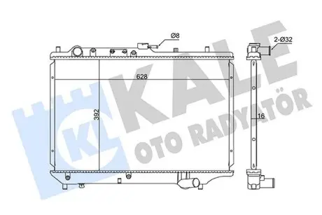 345965 Радиатор охлаждения 323 IV 1.3/1.8 89- KALE OTO RADYATOR підбір по vin на Brocar