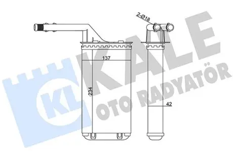346275 Радиатор отопления AX,Saxo,Peugeot 106 KALE OTO RADYATOR подбор по vin на Brocar