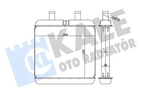 346590 Радиатор отопления Iveco Daily III 99- KALE OTO RADYATOR підбір по vin на Brocar